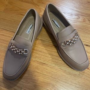 Primark Chain detail Tan Loafers